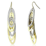 Alamode Gold+Rhodium Iron Earrings with No Stone - Alamode