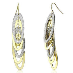 Alamode Gold+Rhodium Iron Earrings with No Stone - Alamode