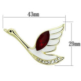 Alamode Flash Gold White Metal Brooches with Top Grade Crystal in Siam - Alamode
