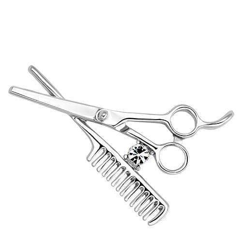 Alamode Imitation Rhodium White Metal Brooches with Top Grade Crystal in Clear - Alamode - Flyclothing LLC