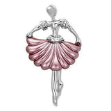 Alamode Imitation Rhodium White Metal Brooches with Top Grade Crystal in Clear - Alamode - Flyclothing LLC