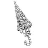 Alamode Imitation Rhodium White Metal Brooches with Top Grade Crystal in Clear - Alamode - Flyclothing LLC