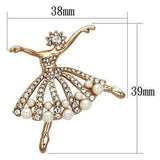 Alamode Flash Rose Gold White Metal Brooches with Synthetic Pearl in White - Alamode - Flyclothing LLC