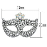 Alamode Imitation Rhodium White Metal Brooches with Top Grade Crystal in Aurora Borealis (Rainbow Effect) - Alamode - Flyclothing LLC