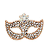 Alamode Imitation Rhodium White Metal Brooches with Top Grade Crystal in Aurora Borealis (Rainbow Effect) - Alamode - Flyclothing LLC