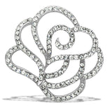 Alamode Flash Gold White Metal Brooches with Top Grade Crystal in Clear - Alamode