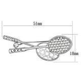 Alamode Imitation Rhodium White Metal Brooches with Top Grade Crystal in Clear - Alamode - Flyclothing LLC