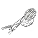 Alamode Imitation Rhodium White Metal Brooches with Top Grade Crystal in Clear - Alamode - Flyclothing LLC