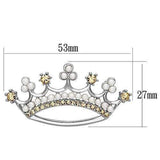 Alamode Imitation Rhodium White Metal Brooches with Synthetic Pearl in White - Alamode - Flyclothing LLC