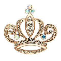 Alamode Flash Rose Gold White Metal Brooches with Top Grade Crystal in Multi Color - Alamode