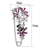 Alamode Imitation Rhodium White Metal Brooches with Synthetic Pearl in White - Alamode - Flyclothing LLC