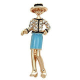 Alamode Flash Rose Gold White Metal Brooches with Top Grade Crystal in Clear - Alamode - Flyclothing LLC