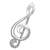 Alamode Imitation Rhodium White Metal Brooches with Top Grade Crystal in Clear - Alamode - Flyclothing LLC