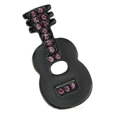 Alamode Ruthenium White Metal Brooches with Top Grade Crystal in Light Amethyst - Alamode - Flyclothing LLC