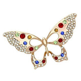 Alamode Flash Rose Gold White Metal Brooches with Top Grade Crystal in Multi Color - Alamode