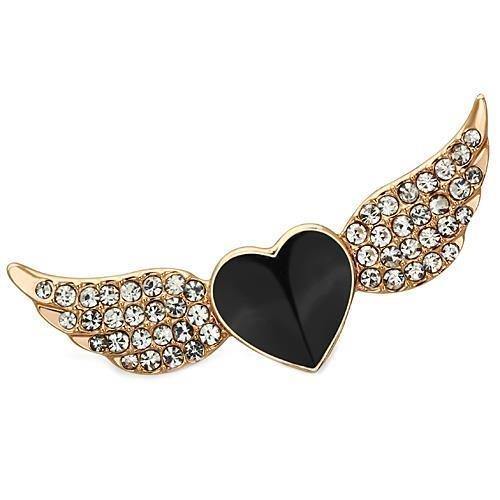Alamode Flash Rose Gold White Metal Brooches with Top Grade Crystal in Multi Color - Alamode