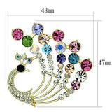 Alamode Flash Gold White Metal Brooches with Top Grade Crystal in Multi Color - Alamode - Flyclothing LLC