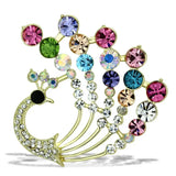 Alamode Flash Gold White Metal Brooches with Top Grade Crystal in Multi Color - Alamode - Flyclothing LLC