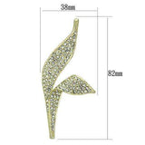 Alamode Flash Gold White Metal Brooches with Top Grade Crystal in Clear - Alamode - Flyclothing LLC