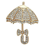 Alamode Flash Rose Gold White Metal Brooches with Top Grade Crystal in Clear - Alamode
