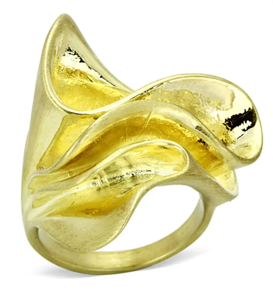 Alamode Gold & Brush Brass Ring with No Stone - Alamode - Flyclothing LLC