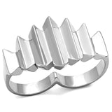 Alamode Rhodium Brass Ring with No Stone - Alamode - Flyclothing LLC