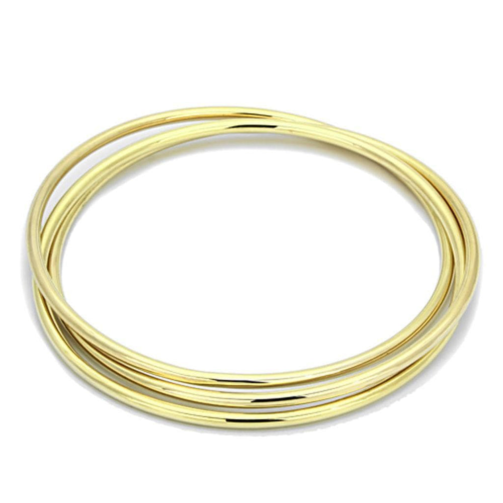 Alamode Gold Brass Bangle with No Stone - Alamode