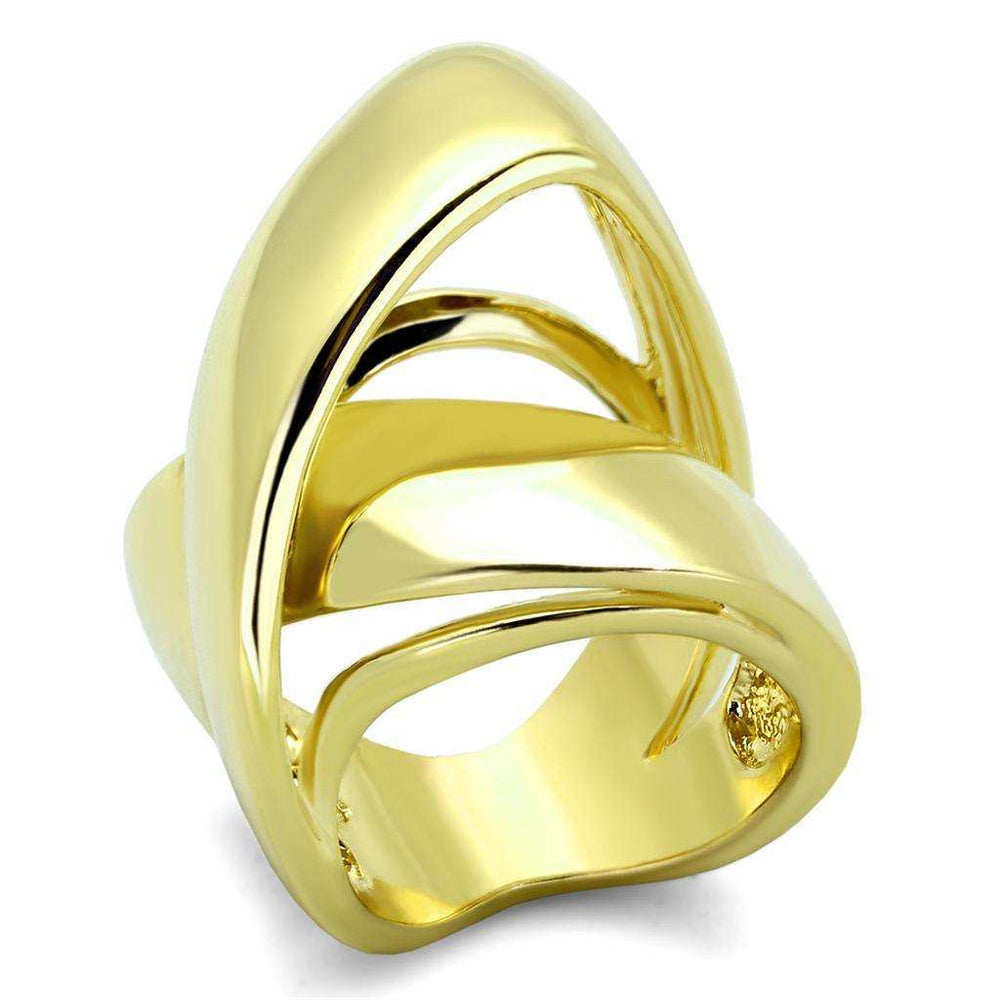 Alamode Gold Brass Ring with No Stone - Alamode - Flyclothing LLC
