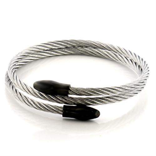 Alamode Stainless Steel Bangle with No Stone - Alamode - Flyclothing LLC