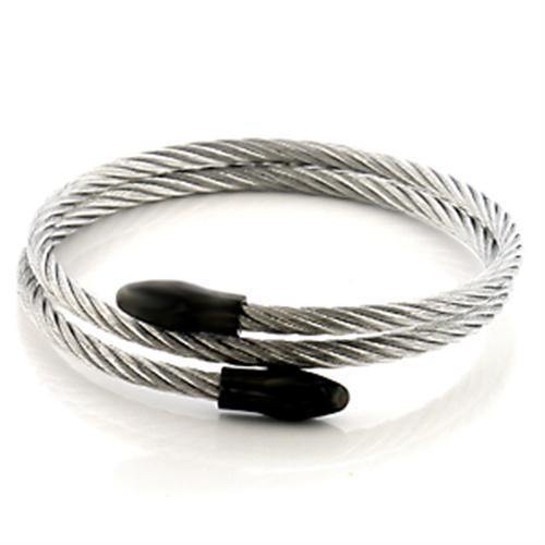 Alamode Stainless Steel Bangle with No Stone - Alamode