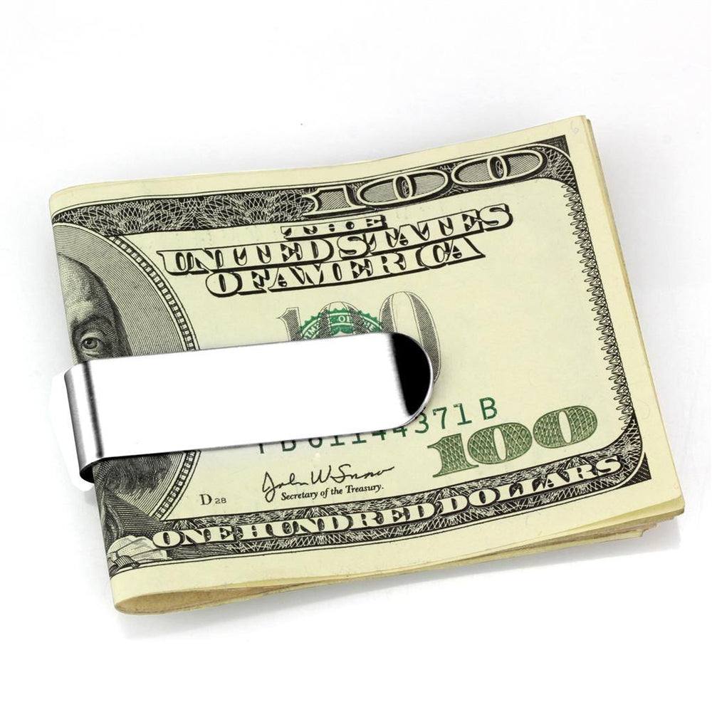 Alamode High polished (no plating) Stainless Steel Money clip with No Stone - Alamode