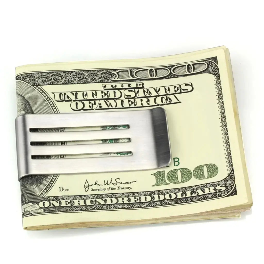 Alamode High polished (no plating) Stainless Steel Money clip with No Stone - Alamode - Flyclothing LLC