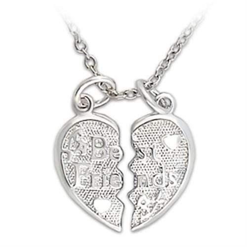 Alamode Silver Brass Pendant with No Stone - Alamode - Flyclothing LLC
