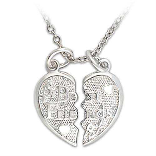 Alamode Silver Brass Pendant with No Stone - Alamode - Flyclothing LLC