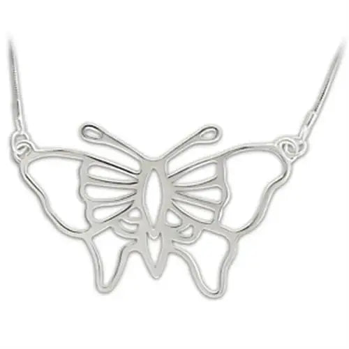 Alamode Silver Brass Chain Pendant with No Stone - Alamode - Flyclothing LLC