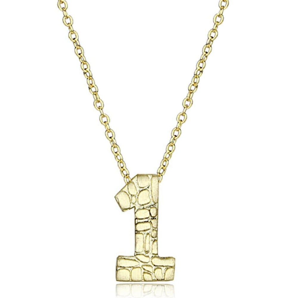 Alamode Flash Gold Brass Chain Pendant with Top Grade Crystal in Clear - Alamode