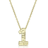 Alamode Flash Gold Brass Chain Pendant with Top Grade Crystal in Clear - Alamode