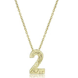 Alamode Flash Gold Brass Chain Pendant with Top Grade Crystal in Clear - Alamode