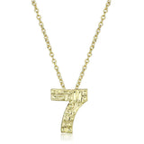 Alamode Flash Gold Brass Chain Pendant with Top Grade Crystal in Clear - Alamode