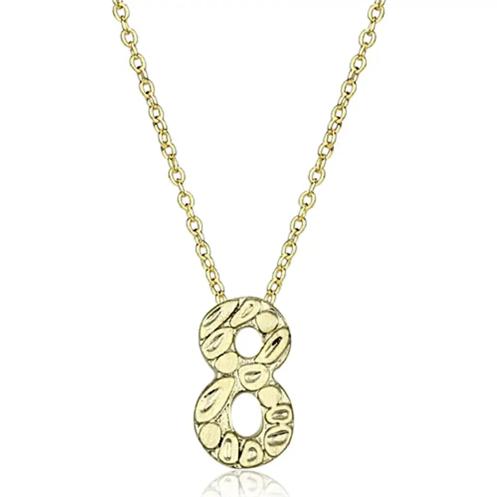 Alamode Flash Gold Brass Chain Pendant with Top Grade Crystal in Clear - Alamode - Flyclothing LLC