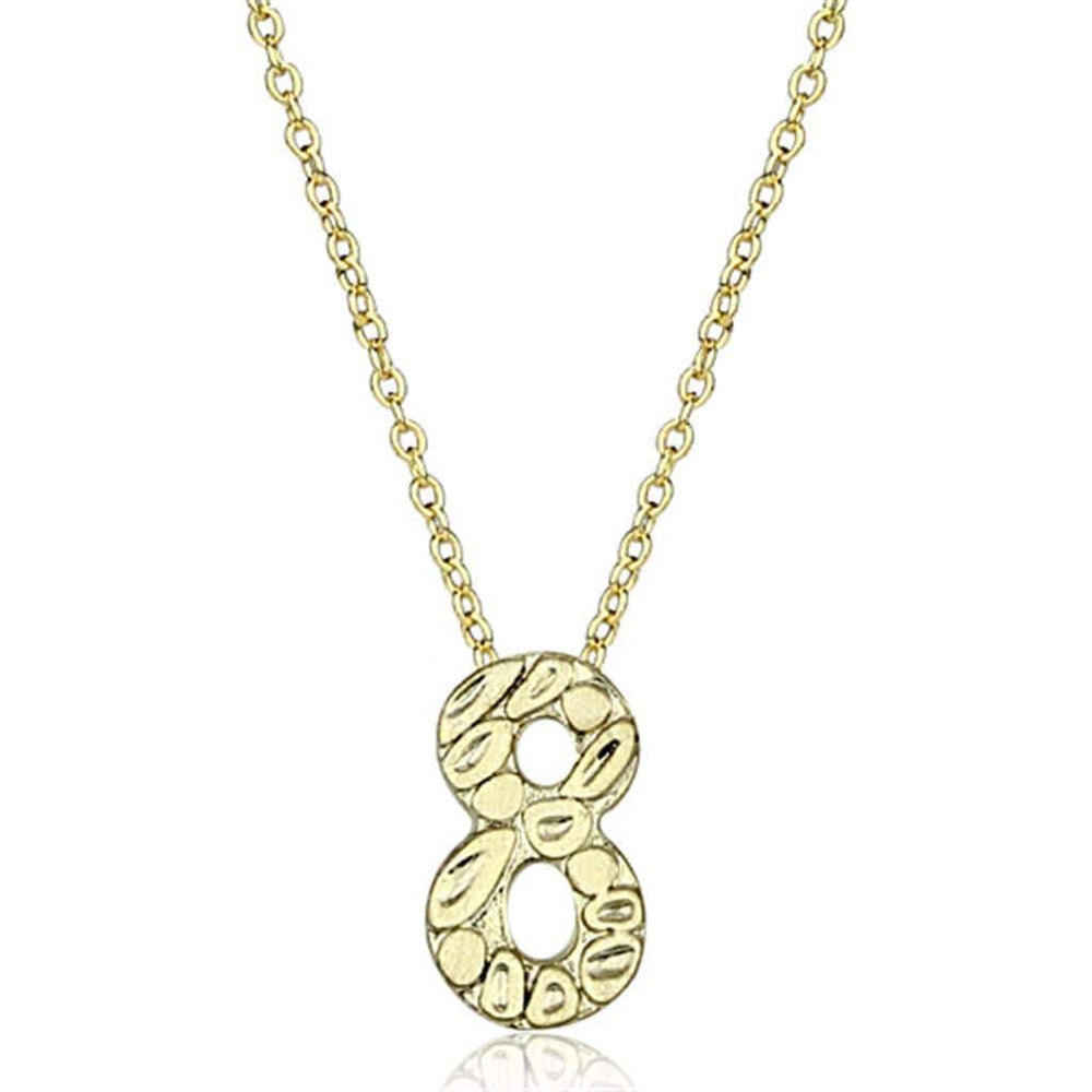 Alamode Flash Gold Brass Chain Pendant with Top Grade Crystal in Clear - Alamode