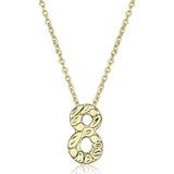 Alamode Flash Gold Brass Chain Pendant with Top Grade Crystal in Clear - Alamode