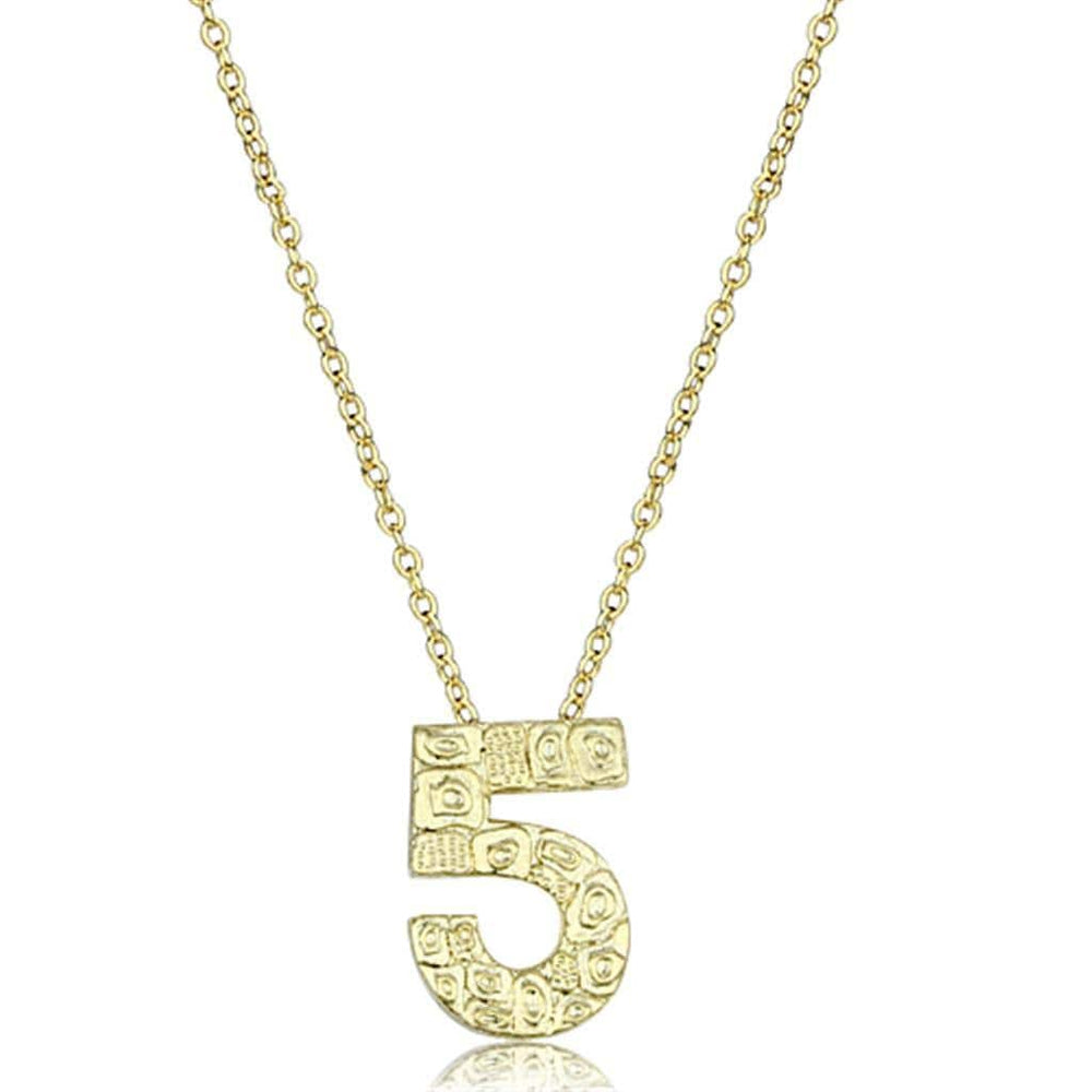 Alamode Flash Gold Brass Chain Pendant with Top Grade Crystal in Clear - Alamode