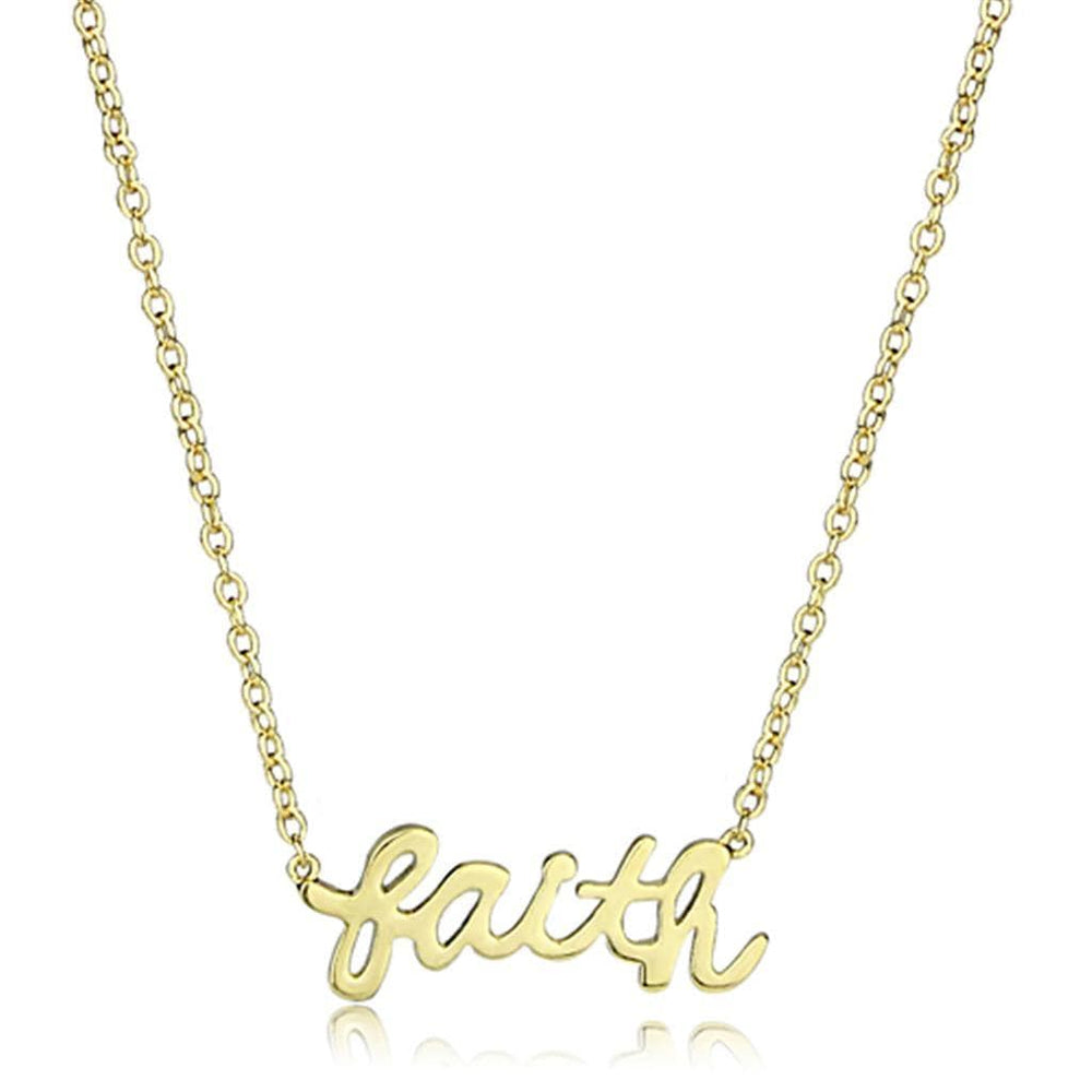 Alamode Gold Brass Chain Pendant with No Stone - Alamode