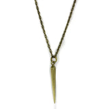 Alamode Antique Copper Brass Chain Pendant with No Stone - Alamode - Flyclothing LLC