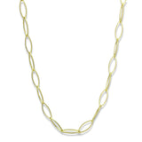 Alamode Gold & Brush Brass Necklace with No Stone - Alamode