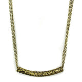 Alamode Antique Copper Brass Necklace with No Stone - Alamode