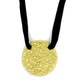 Alamode Gold & Brush Brass Chain Pendant with No Stone - Alamode