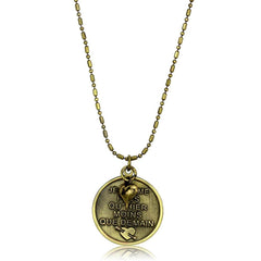 Alamode Antique Copper White Metal Chain Pendant with No Stone - Alamode