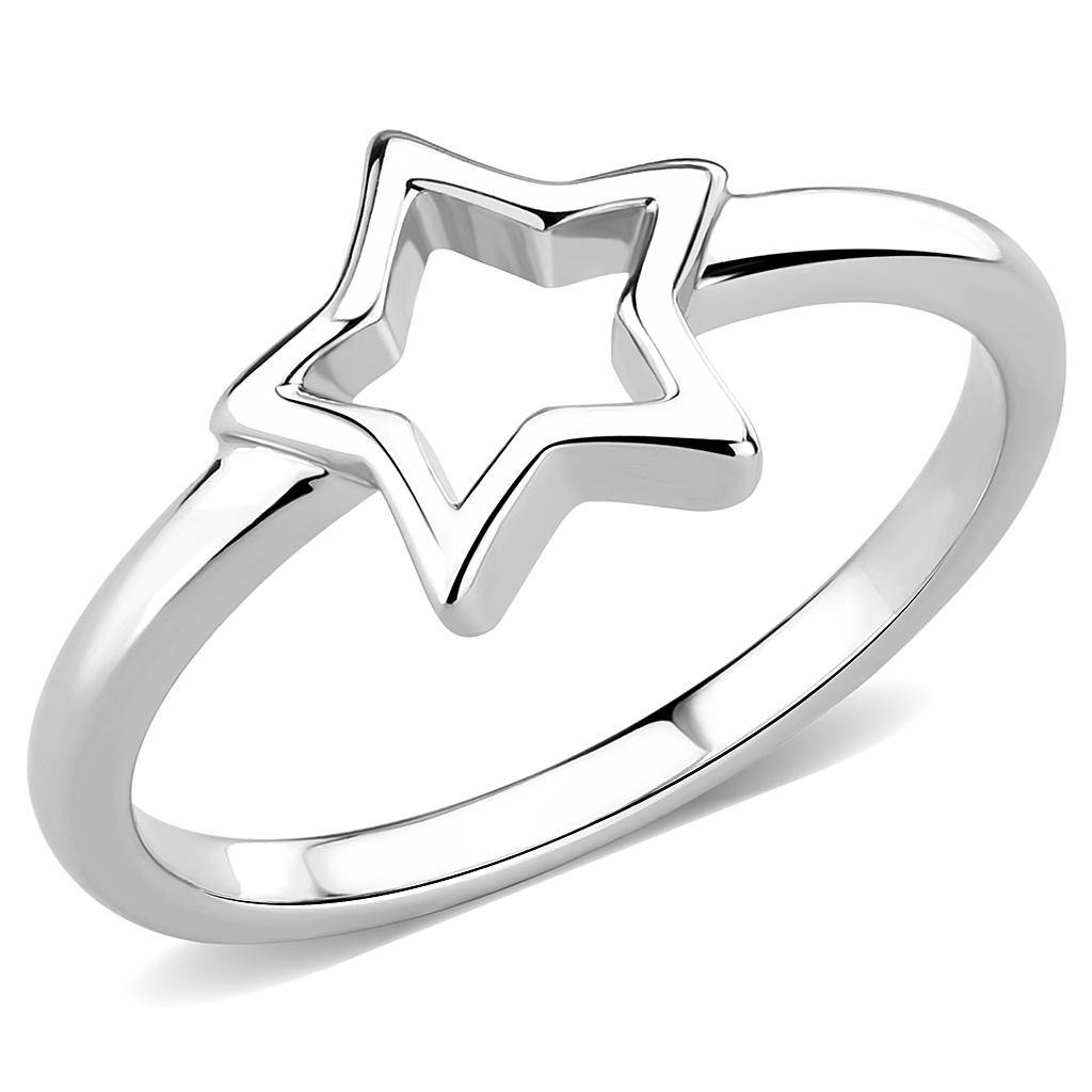 Alamode Rhodium Brass Ring with No Stone - Alamode